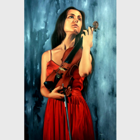 Slim Beauty With Violin