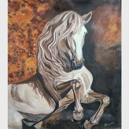 Horse Painting - White Beauty