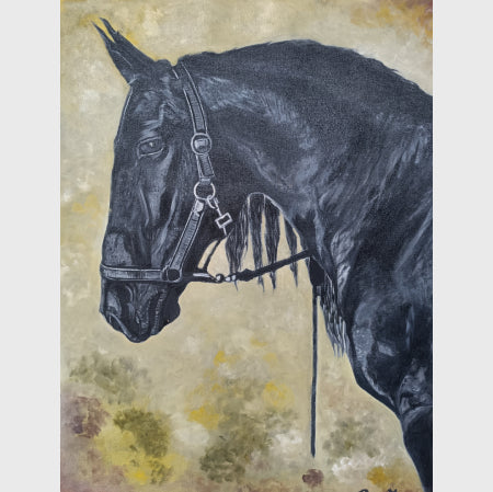 Horse Painting - Black Beauty